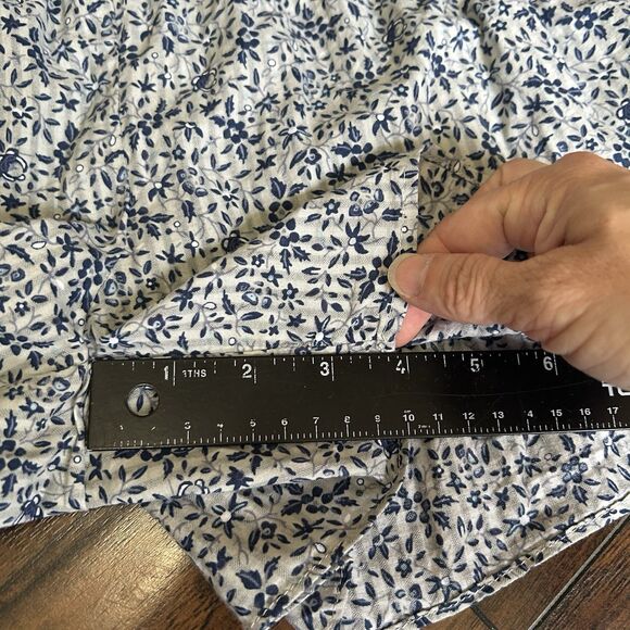 Madewell Smocked Pull-On Shorts in Florentine Floral Womens Medium Blue Airy - Picture 4 of 12